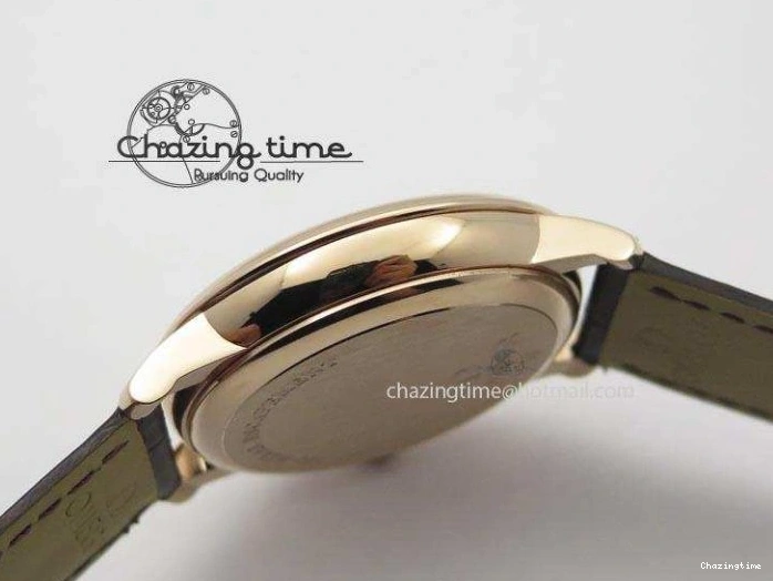 0225 De Ville MK 1:1 Best Edition RG Blue Dial On Black Leather Asian Seagull T1701 (Sec@6) FastDry 8235